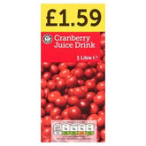 Euro Shopper Cranberry Juice Drink 1 Litre (Case of 12)  Adomoo